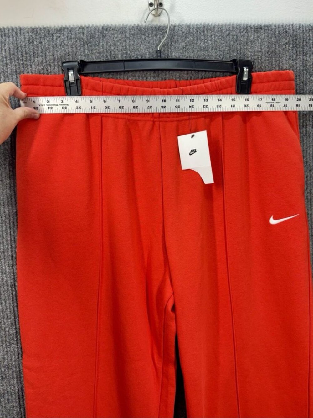 Nike Essential Fleece Sweatpants Womens XL Chile Red Tech Jogger Pants BV4089 - Picture 9 of 10